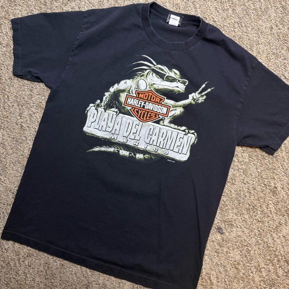 Harley-Davidson 2016 Black Playa Del Carmen Mexico Tee T-shirt Large - Picture 3 of 5